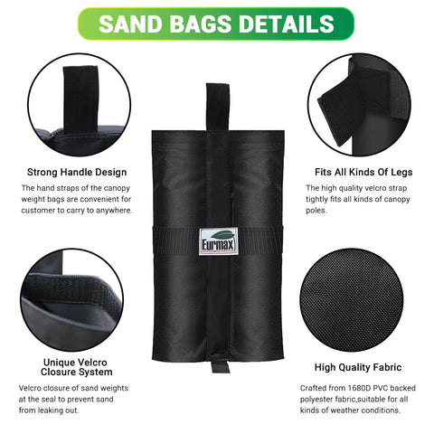 Eurmax 4-pack weight bags are compact and portable for travel.