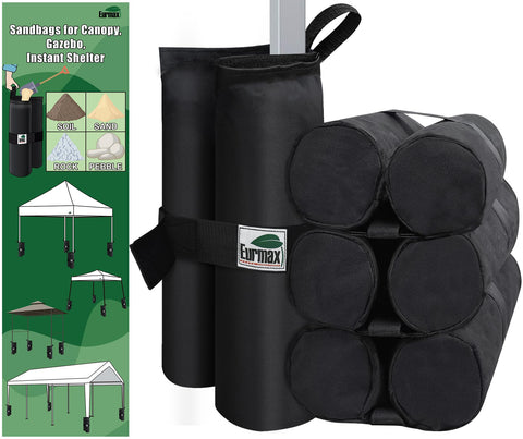 Eurmax USA 150LBS weight bags front view showing rugged 1680D fabric for canopy stability.