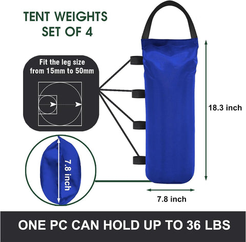 Eurmax velcro strap attachment for quick, tool-free weight bag securing.
