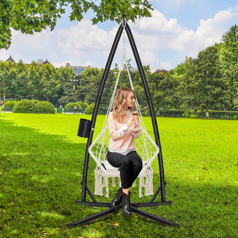 Supports up to 380 pounds for most hammocks and setups.