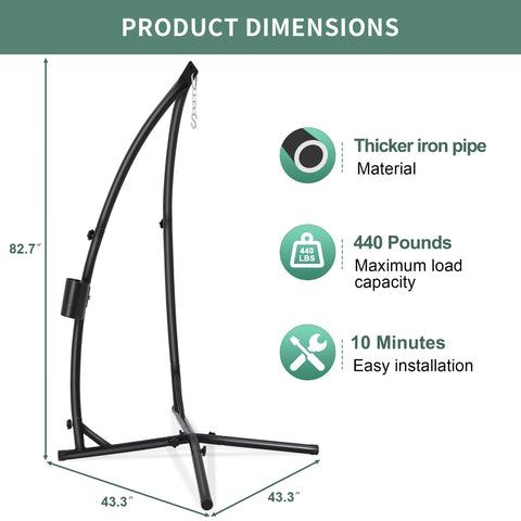 Thick steel tubes ensure safe, durable performance in all seasons.