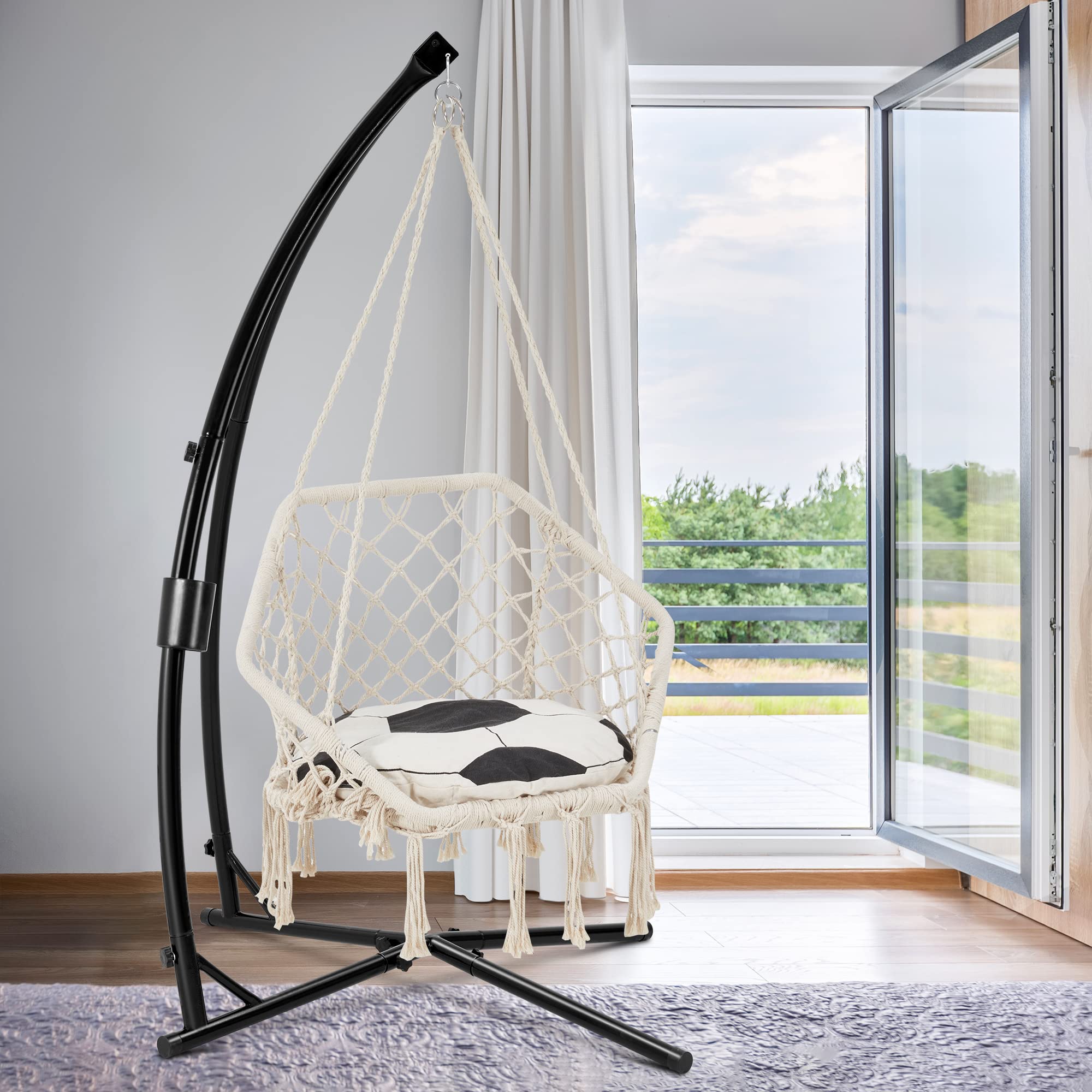 X-shaped base delivers four-direction stability to prevent wobble.