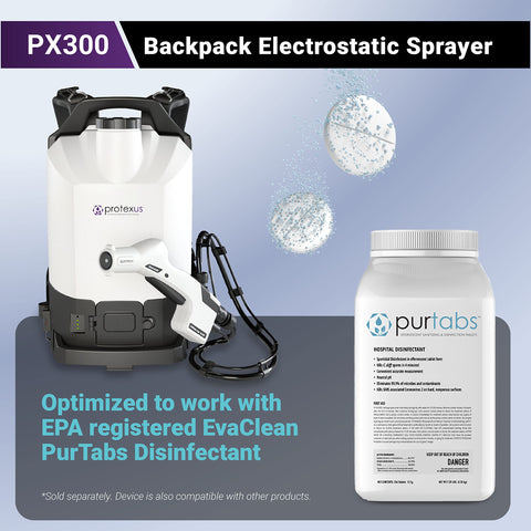EvaClean Protexus PX300 4 ft hose for flexible reach during spraying.