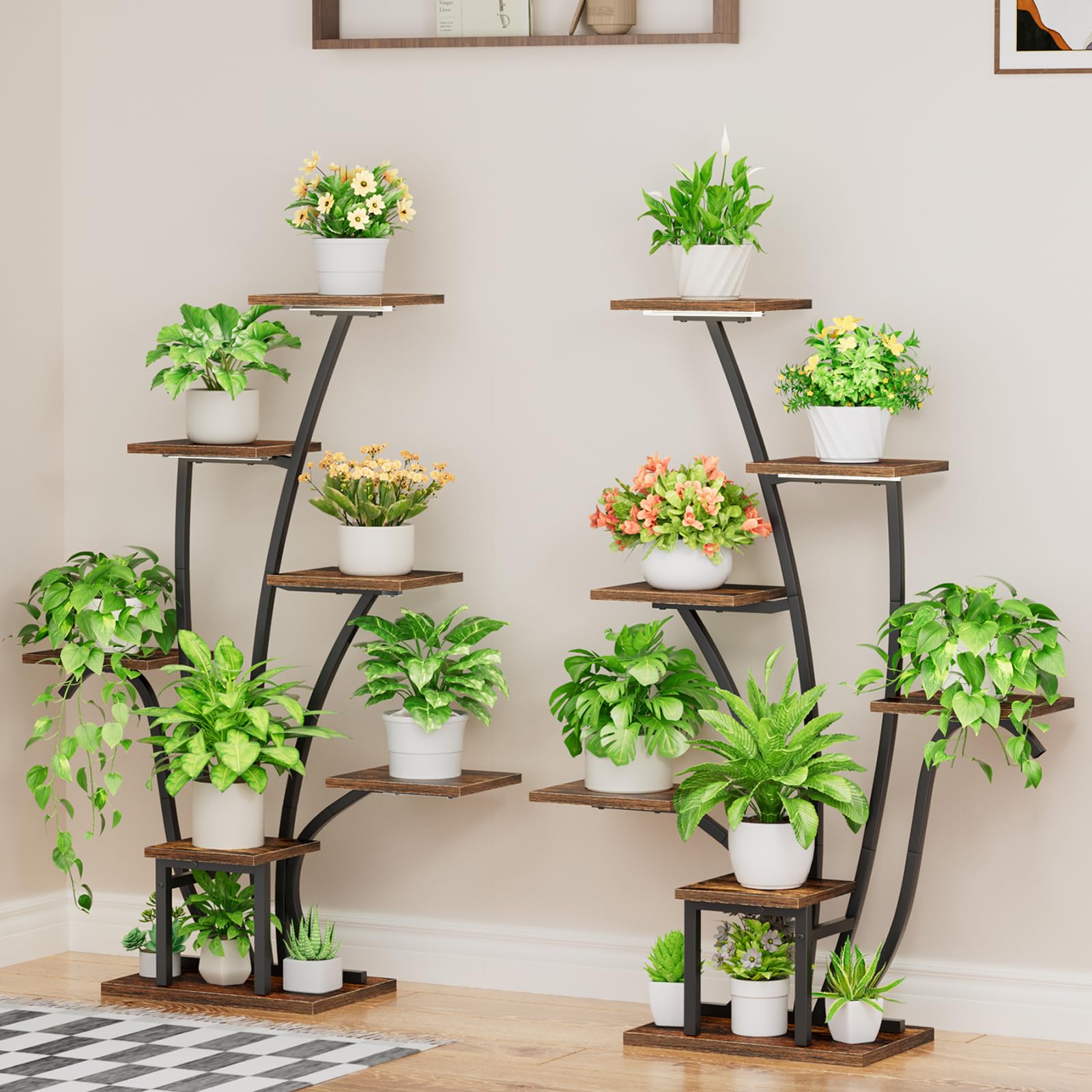 EV AWOO seven-tier plant stand showcasing organized vertical display