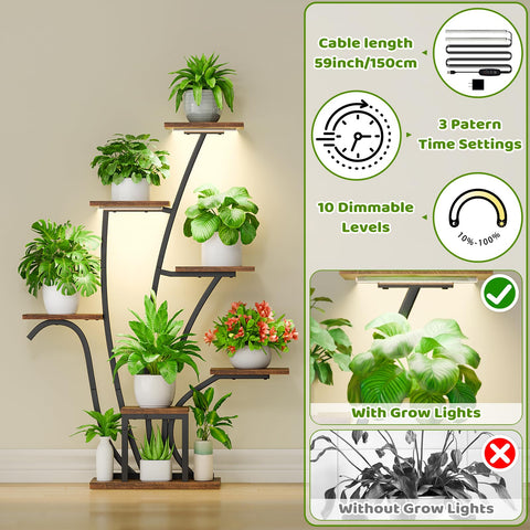 EV A WOO corner plant shelf fitting neatly into a 48-inch tall space