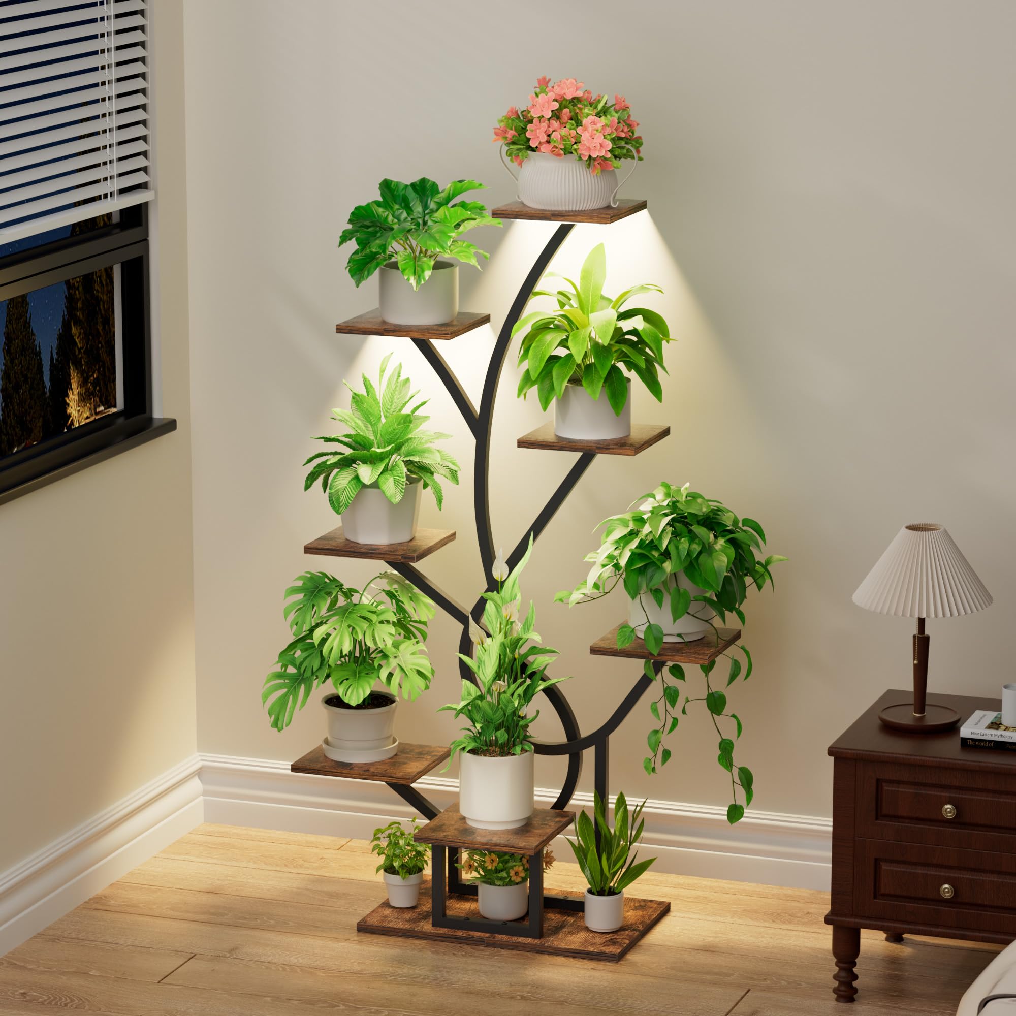 EVAWOO grow lights with timer brighten plants in shaded corners