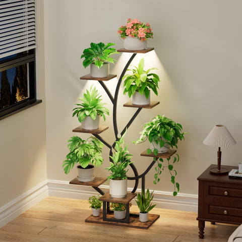 EVAWOO grow lights with timer brighten plants in shaded corners