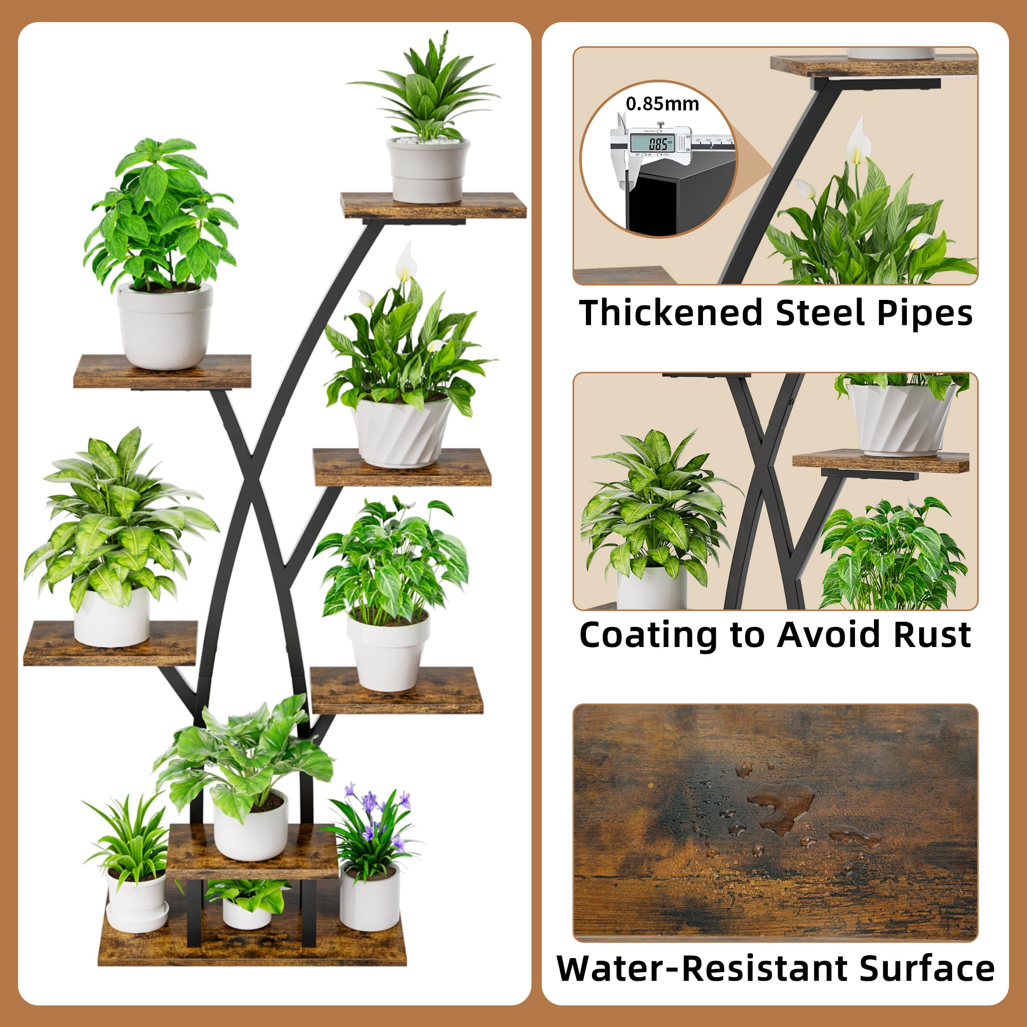 EVAWOO heavy-duty iron frame resists wear for long-lasting indoor use.