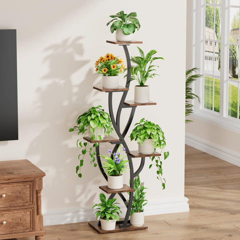 EVAWOO corner-friendly design highlighting space-saving plant display.