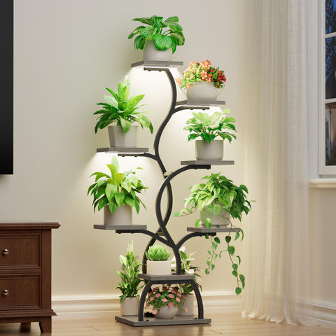 EVAWOO plant stand with grow light 8 tier for thriving indoor greens