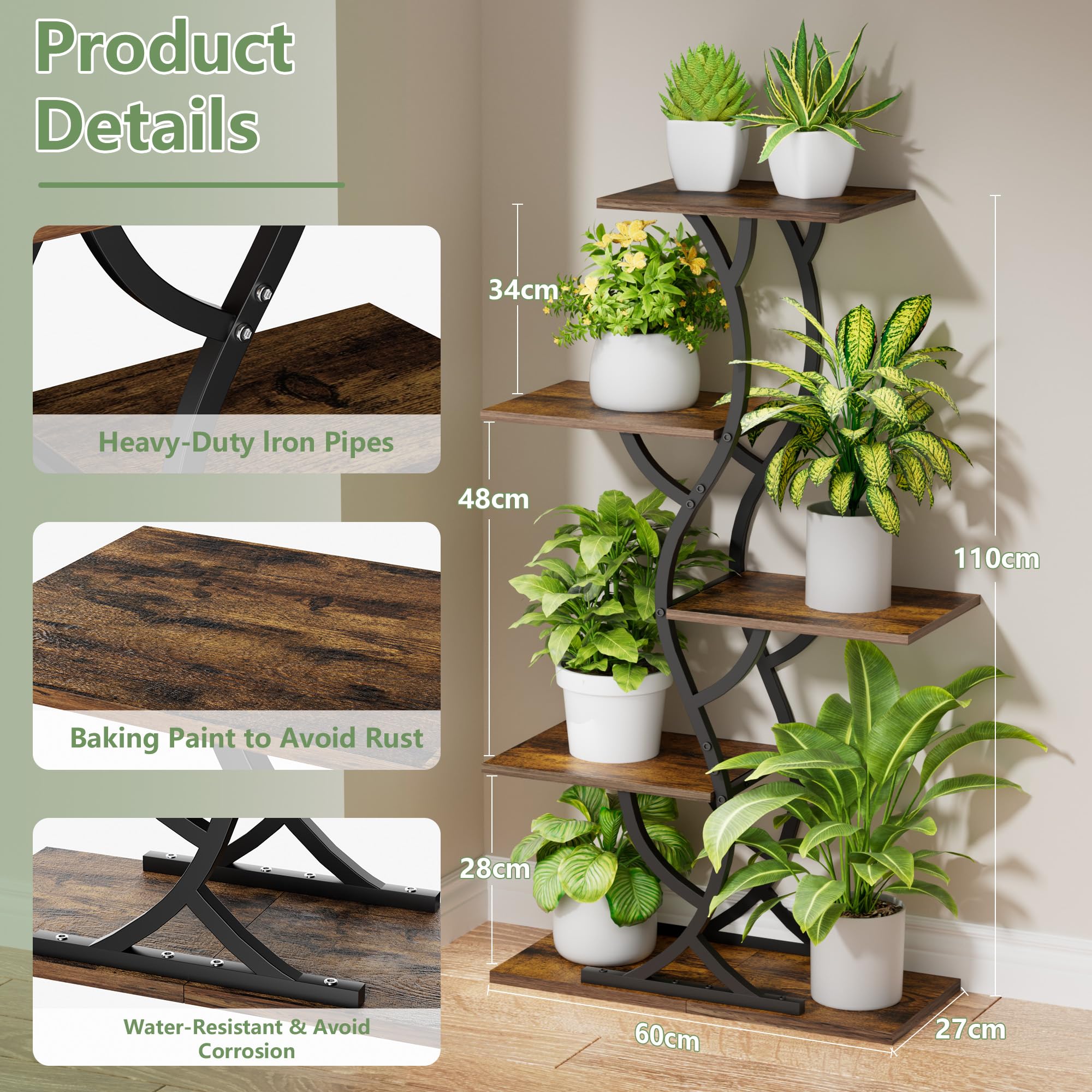 EVAWOO water-resistant shelves resist warping and spills