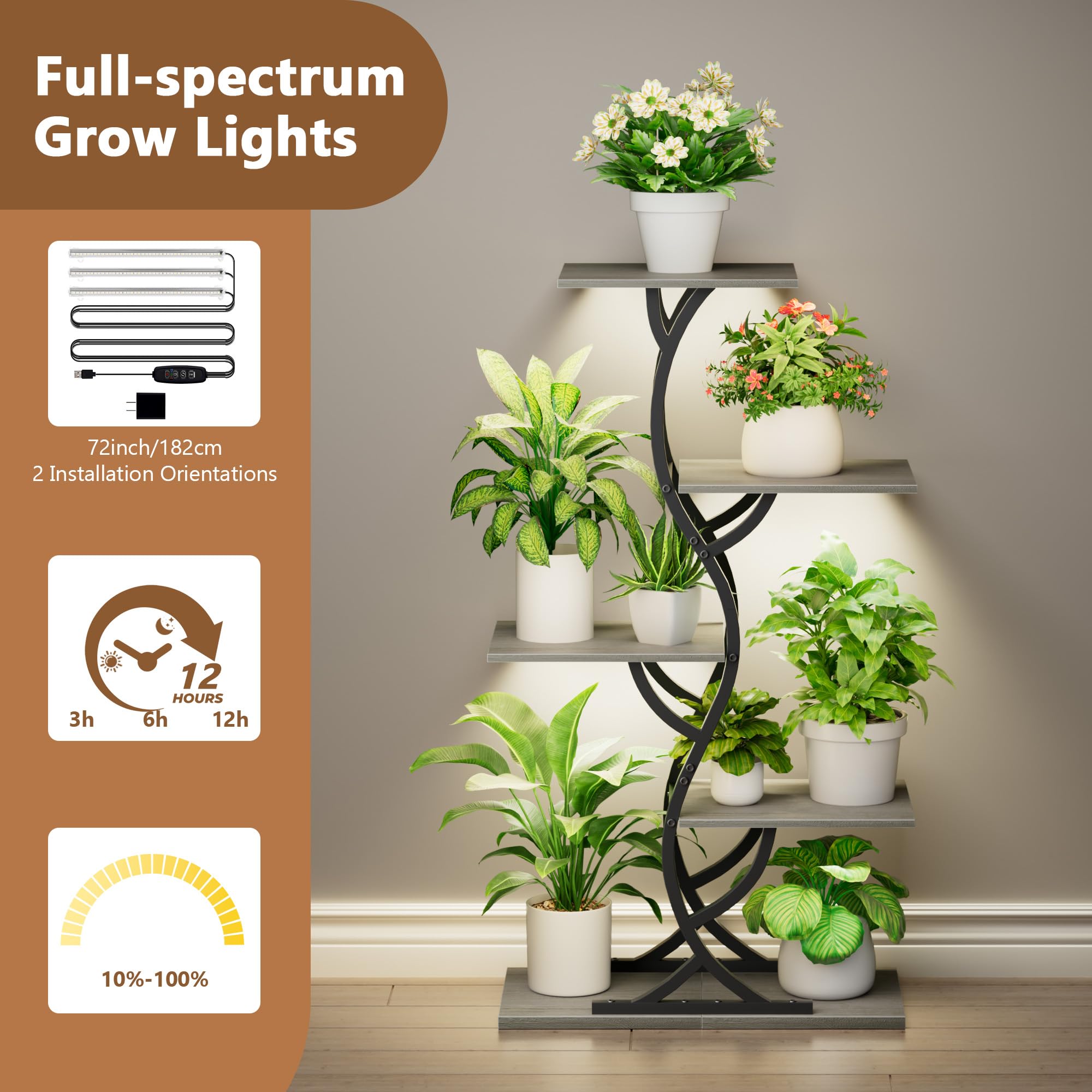 EVAWOO wooden shelves with water-resistant surface for durability