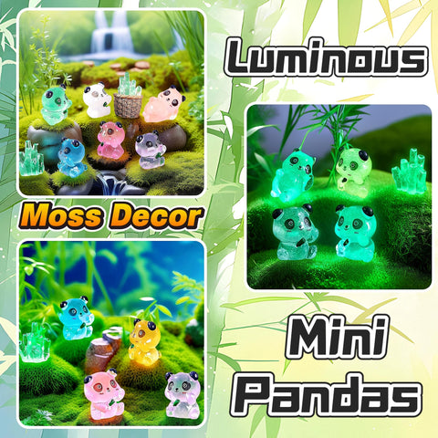 EVDERS panda fairy garden decor suits parties and seasonal setups.