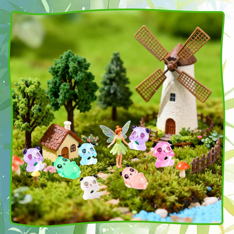 EVDERS resin panda figure materials offer durability for outdoor fairy gardens.