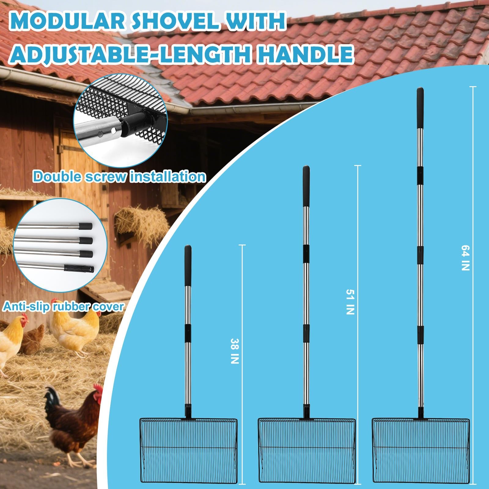 EVDKC heavy-duty stainless steel build resists rust and wear.