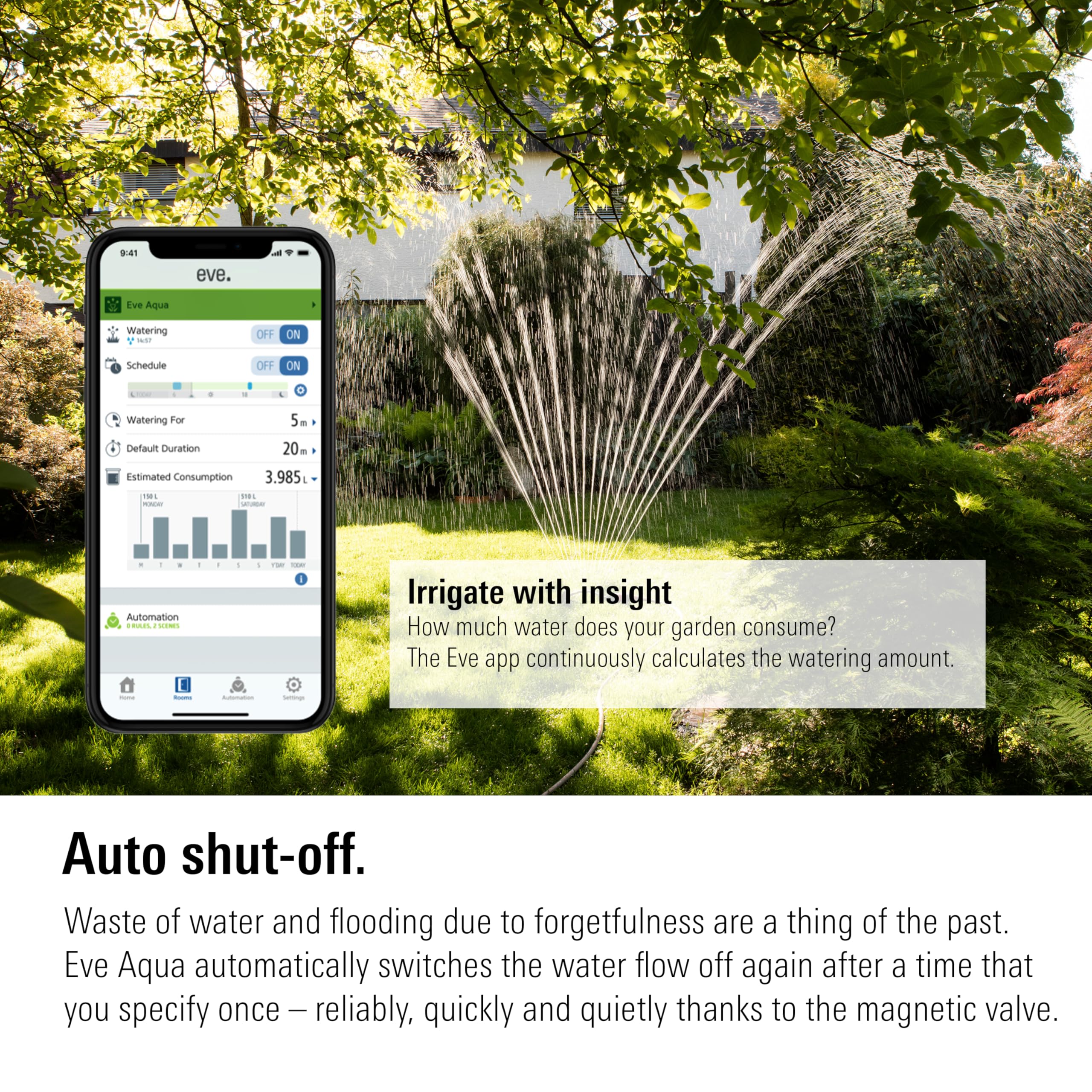 Eve Aqua Thread and Bluetooth connectivity for quick setup