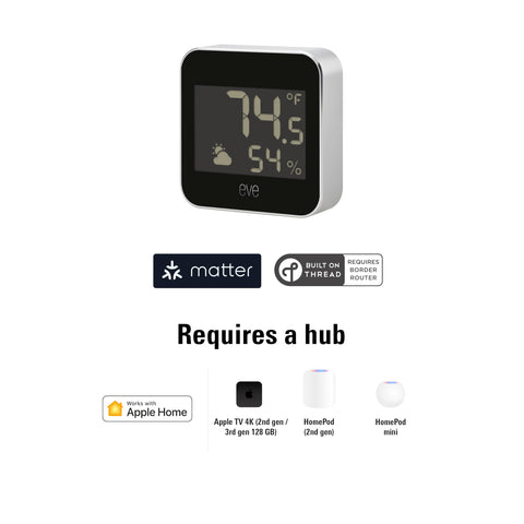 Eve Weather humidity readout helps you optimize indoor comfort.