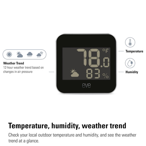 Eve Weather with Thread enables reliable smart home connectivity.