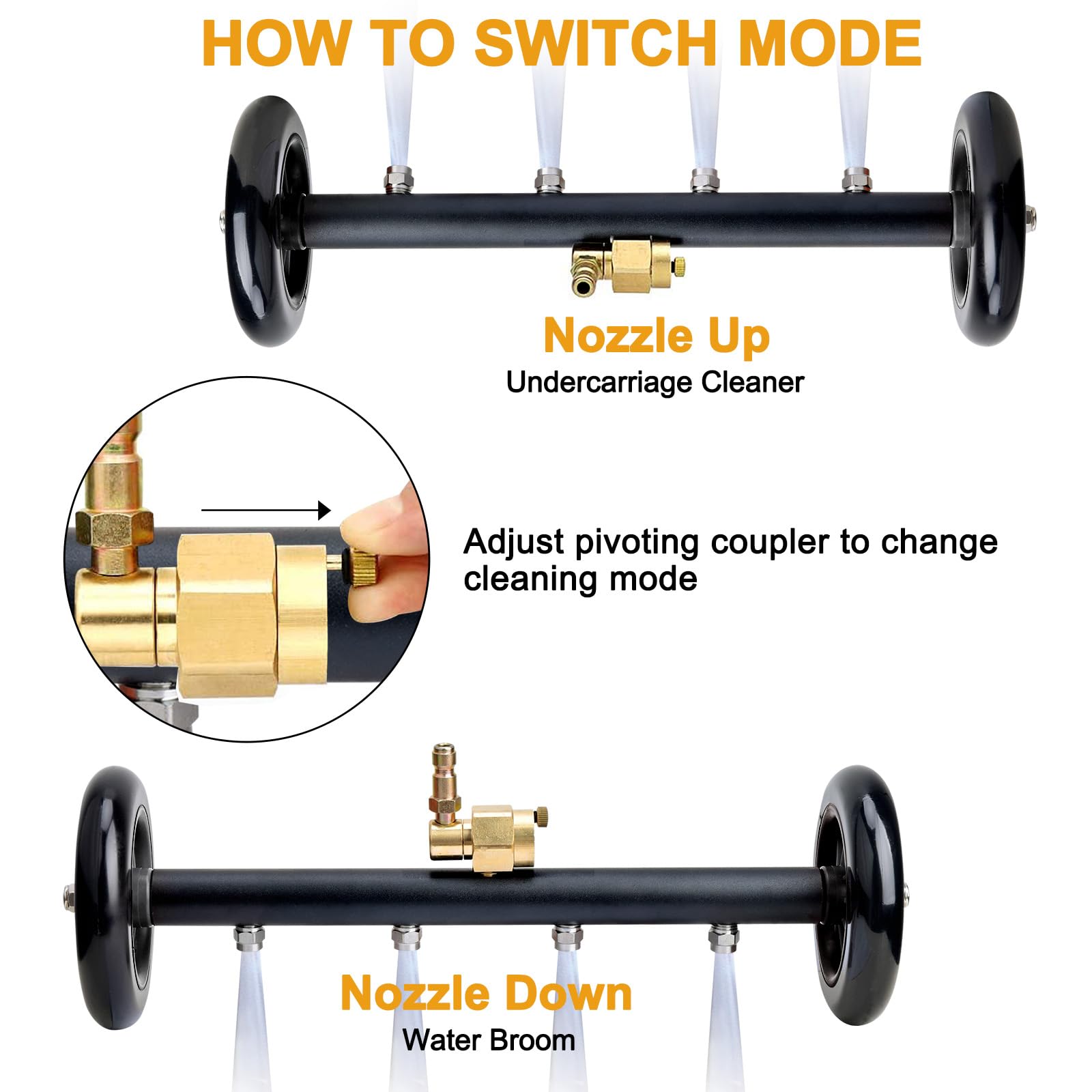 Eveage extension wand system extends reach to tight spots