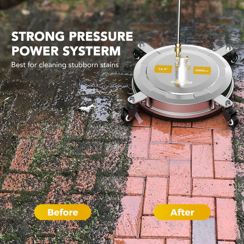 Four wheels provide stable, easy maneuverability across driveways and patios.