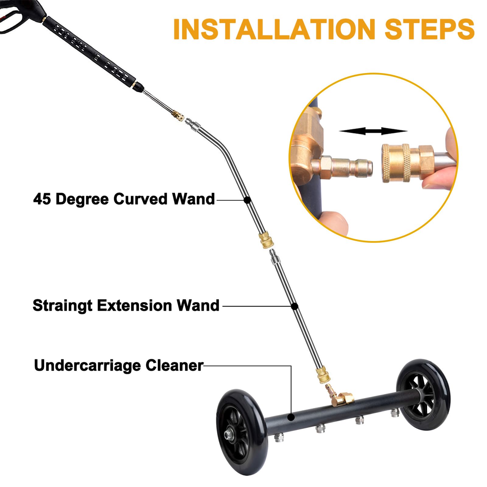 Eveage reversible pressure washer broom enhances cleaning versatility