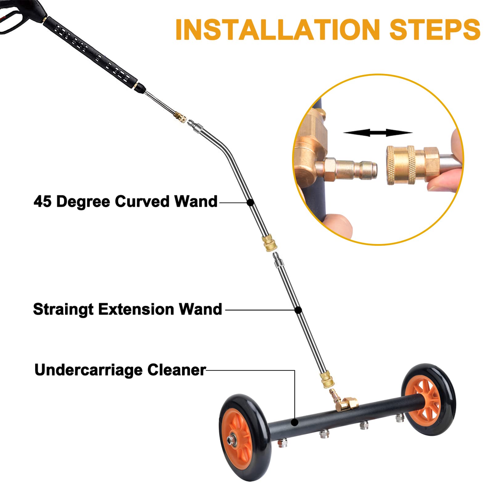 EVEAGE stainless nozzles ensure durable, steady spray for cleaning efficiency.