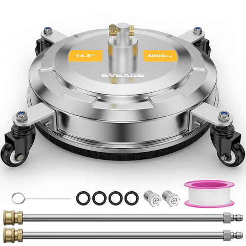EVEAGE surface cleaner with a 14.5-inch wide cleaning area for driveways.