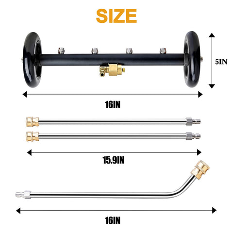 Eveage wheels improve mobility for undercarriage cleaning