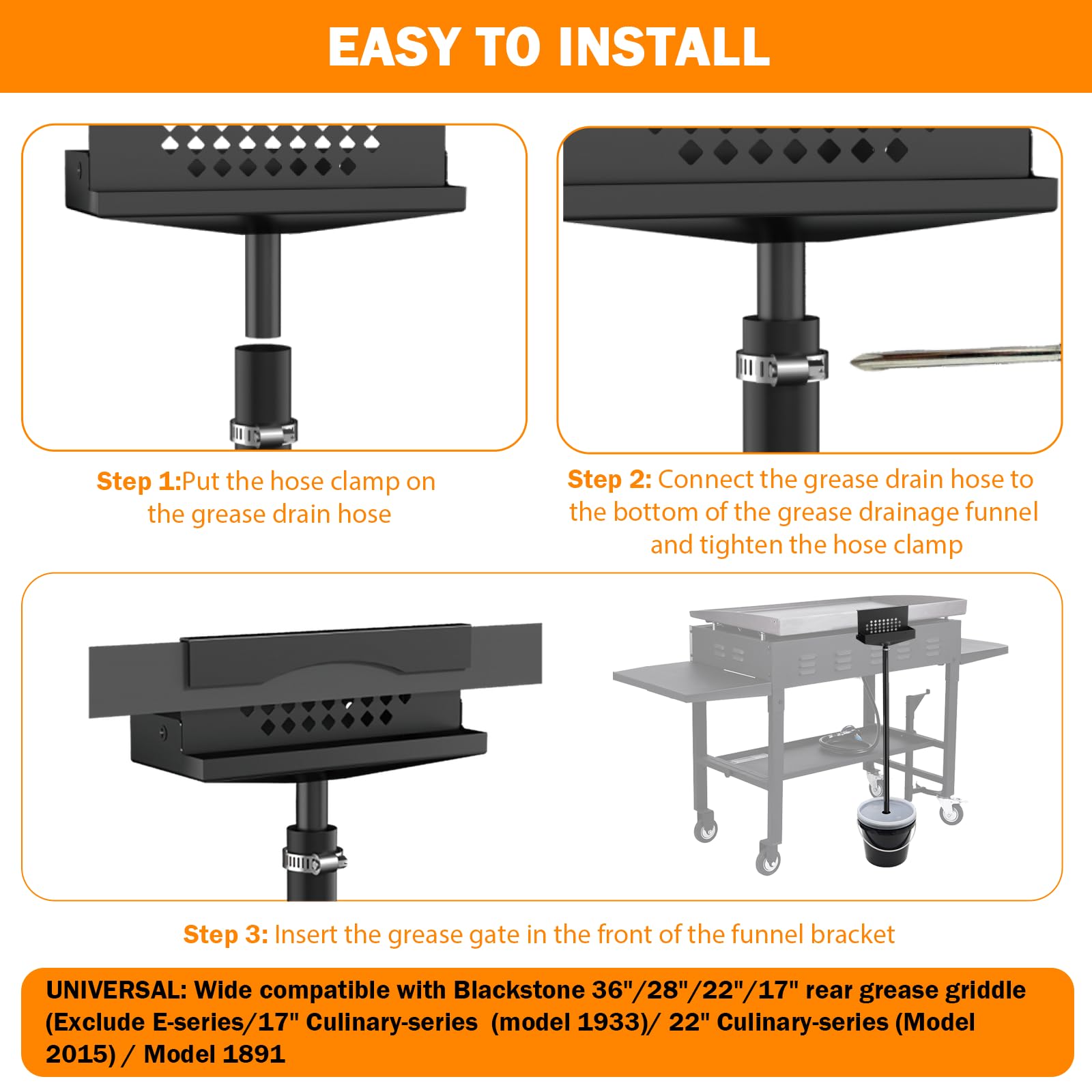 Eveanro included hose clamps and screws simplify secure installation