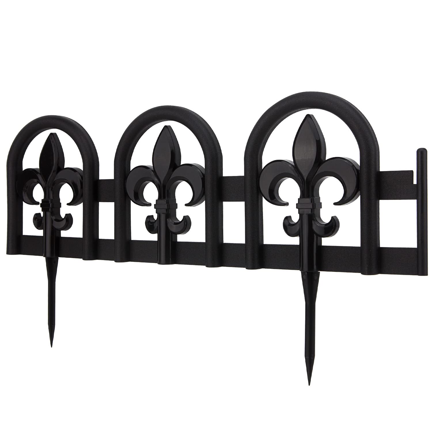 Evelyne black garden border panel demonstrates durable, iron-look edging for tidy borders.