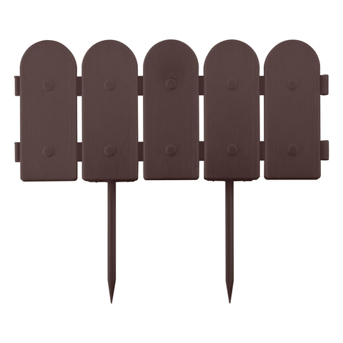 Evelyne garden border edging arch panel in brown adds decorative structure and clean lawn edges.