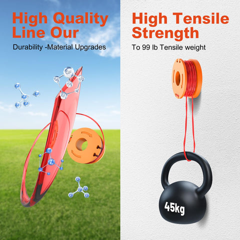 Evenlinkics 10ft string provides smooth cuts and consistent line.
