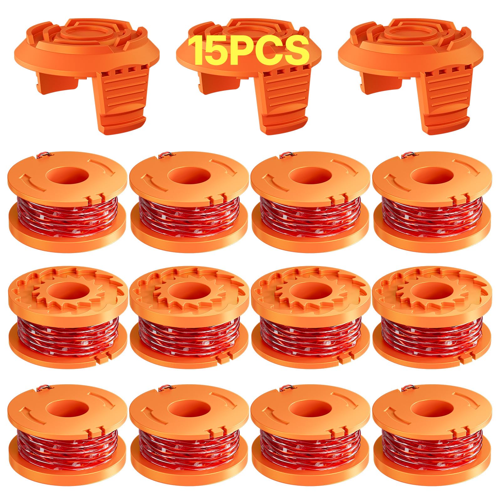 Eventronic 15-pack replacement spool for Worx, enabling quick maintenance and uninterrupted trimming.