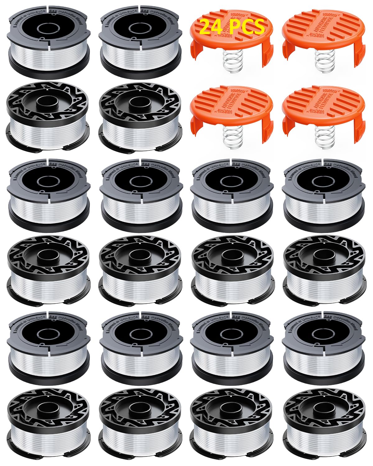 Eventronic AF100 spool assembly ready for quick replacement on Black+Decker trimmers