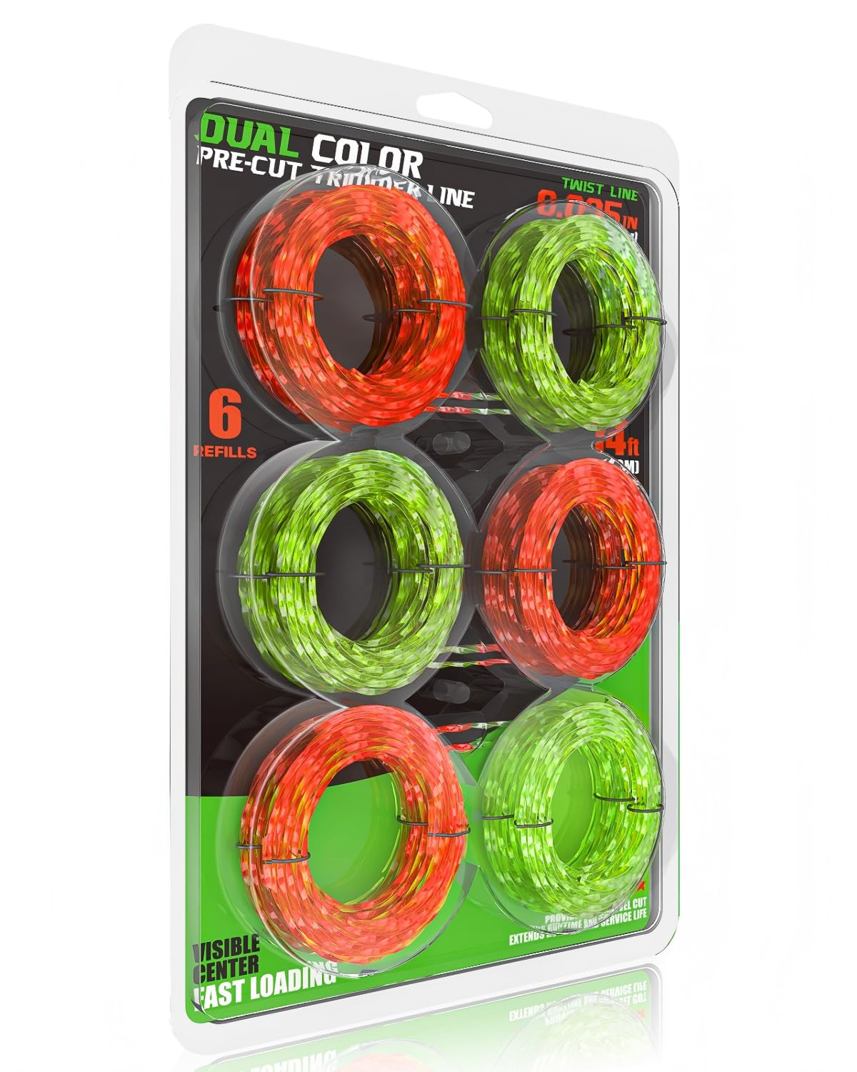 Eventronic AL2420PD twisted trimmer line shows center positioning for easy changes.