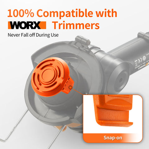 Eventronic cap cover snaps into Worx spool with a precise fit