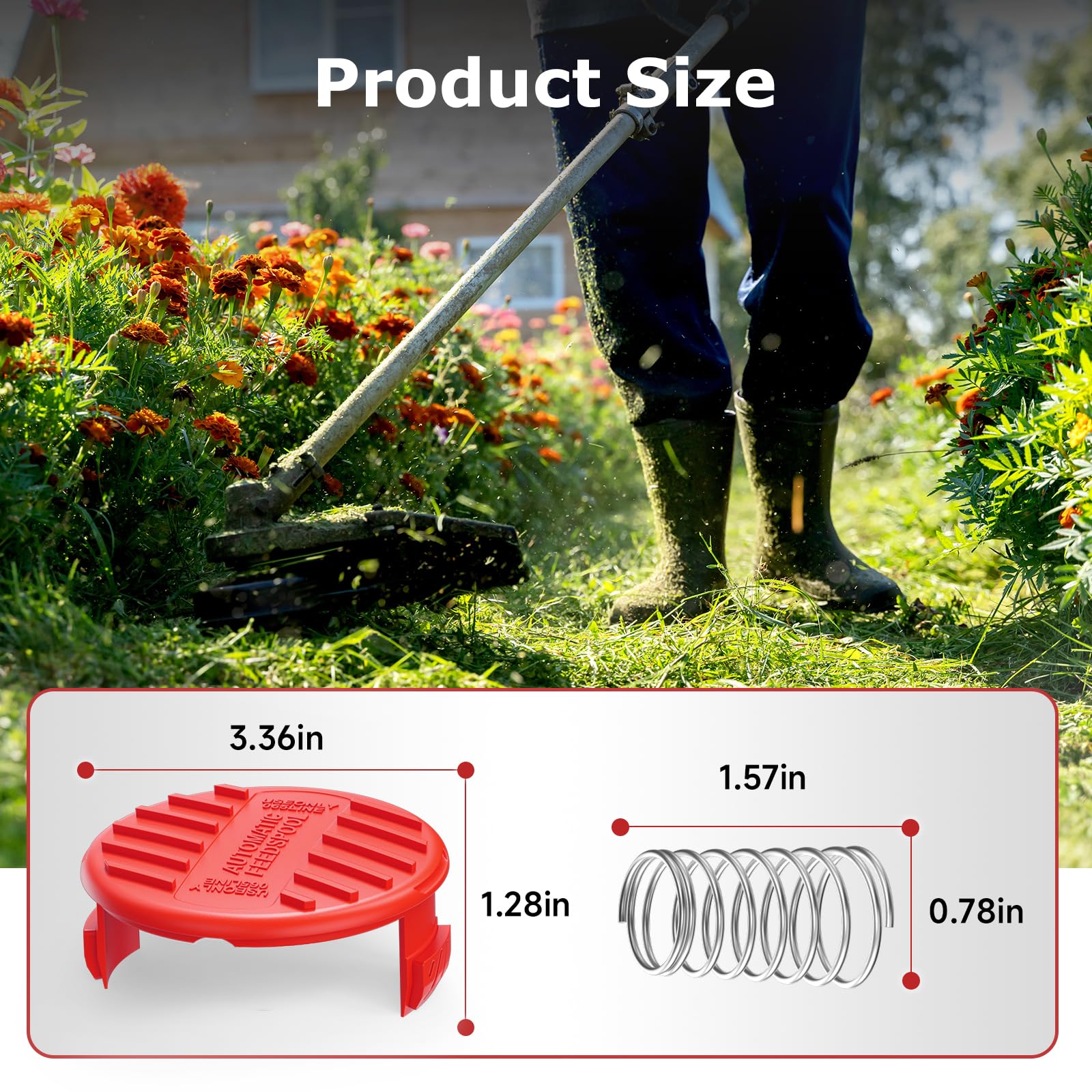 Eventronic protection keeps the spool area weed-free and the head stable.