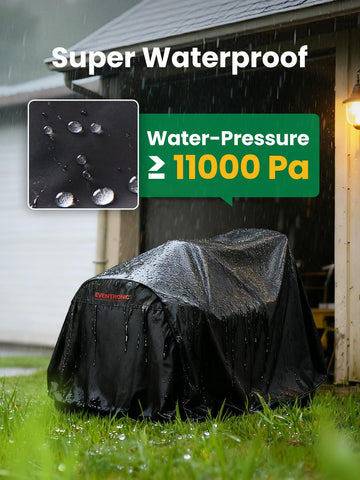 Elastic hem keeps the cover secure against strong winds.