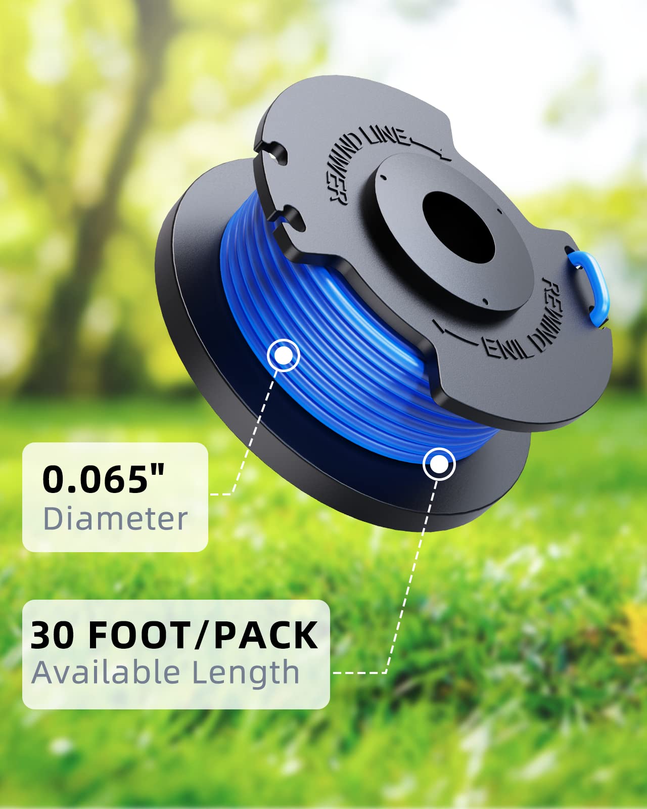 Eventronic nylon-trimmer line delivers flexible, durable cuts for lawn edges.