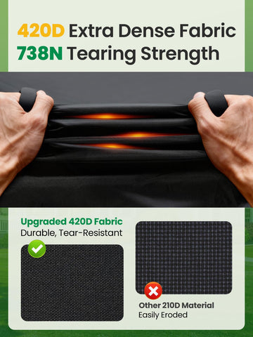 Reinforced rear vents improve airflow and reduce condensation under the cover.