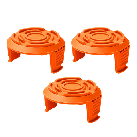 Eventronic trimmer spool cap cover close-up showing rugged ABS construction for Worx compatibility