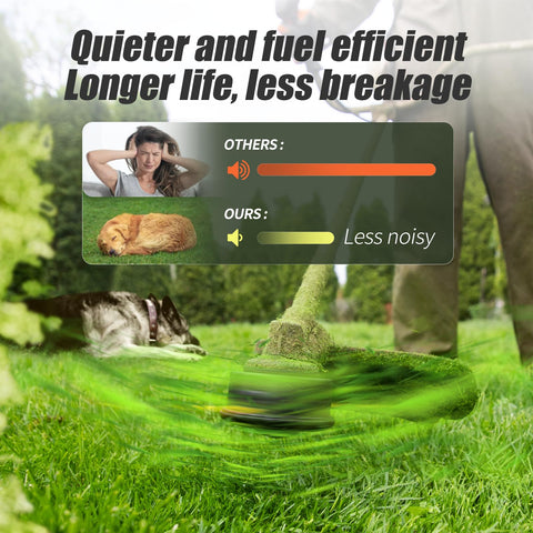 Eventronic weed eater string handles medium to heavy grass with ease.