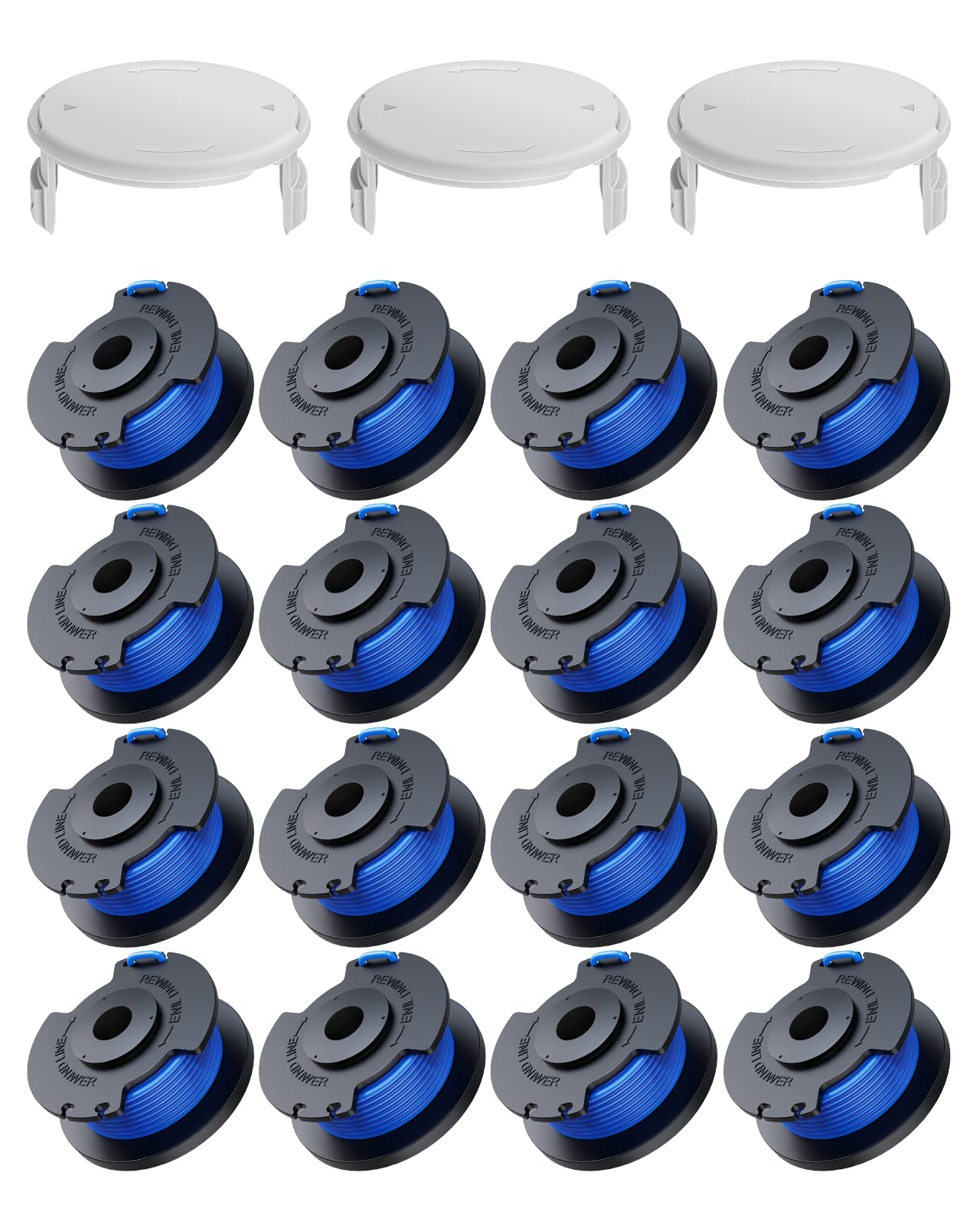 Eventronic spool assembly for Ryobi compatibility enables quick reel changes.