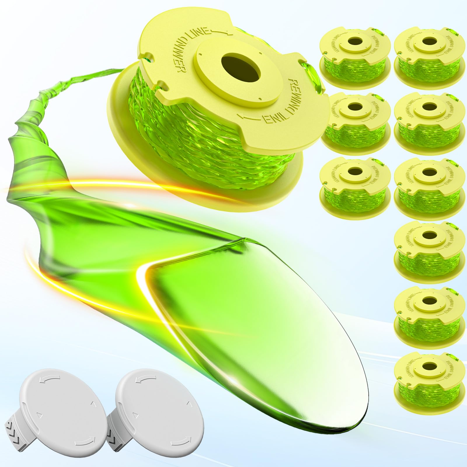 Eventronic weed wacker spool with Ryobi 18V compatibility for fast lawn edging.