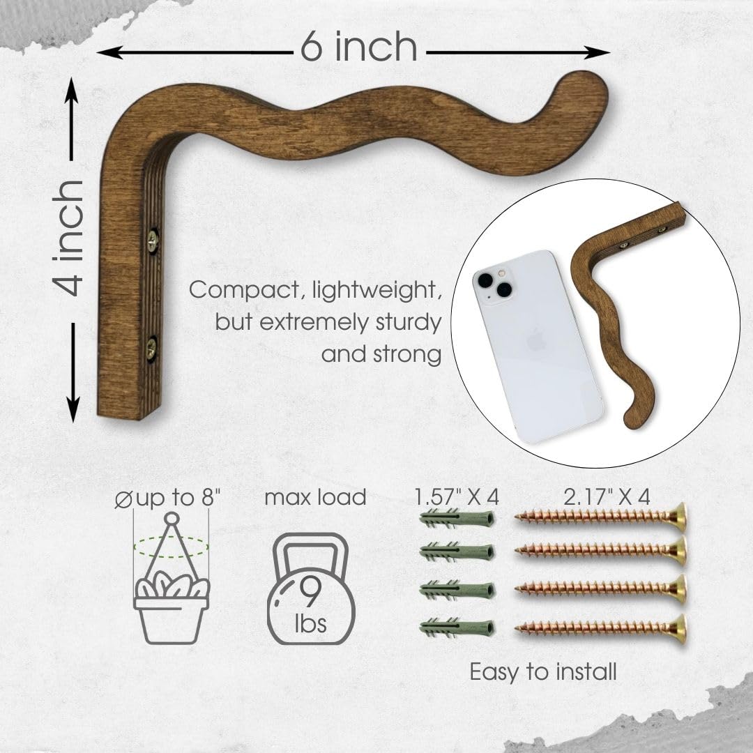 EvenWood wall hanger with hardware for easy, sturdy mounting.