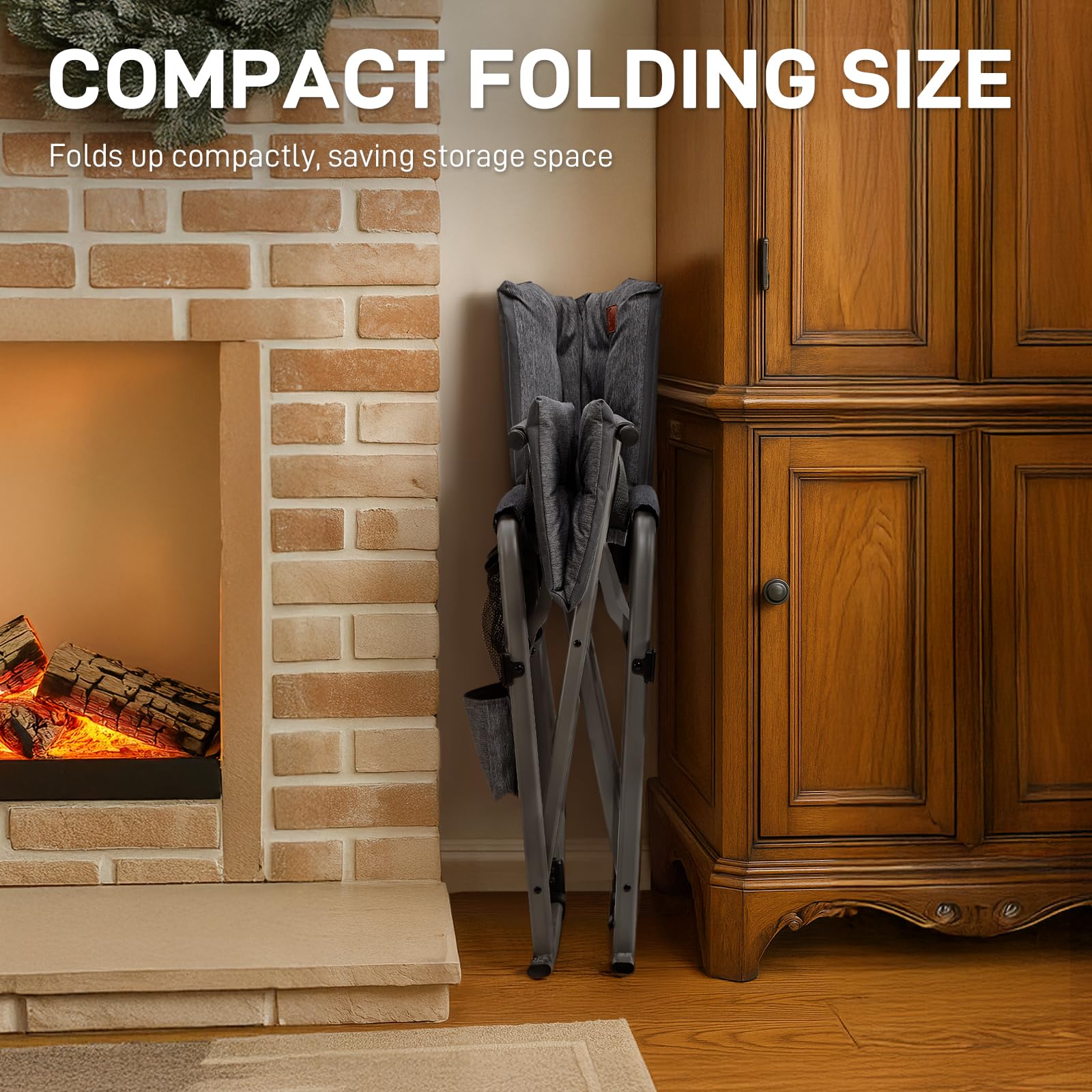 Ever Advanced dimensions show compact folding and ample open-seat space