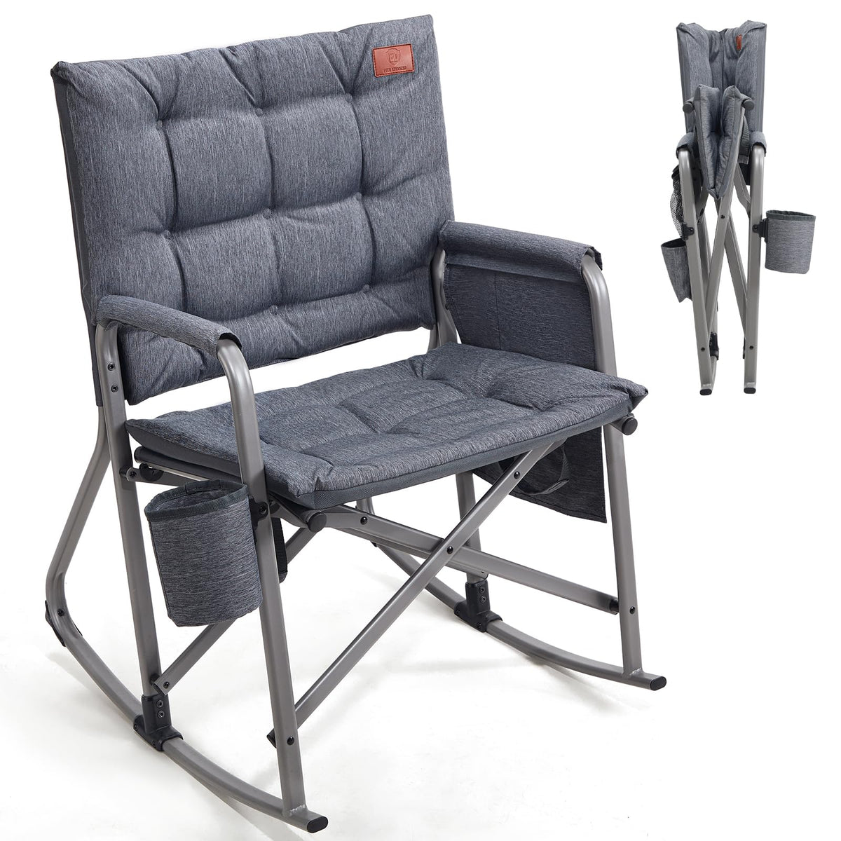 Ever Advanced folding rocking chair for camping shows portable comfort