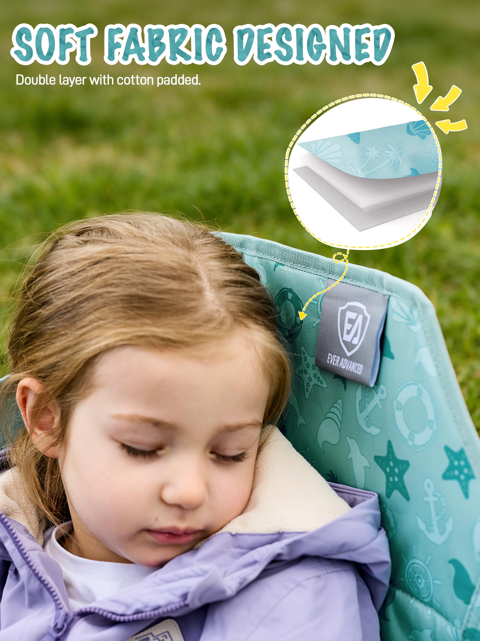 EVER ADVANCED kids hammock chair in outdoor garden or beach setting