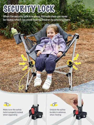 EVER ADVANCED Kids Hammock Chair in use at the beach for family time
