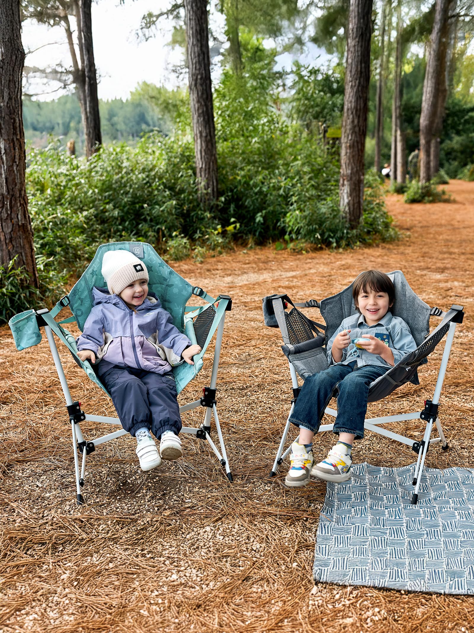 EVER ADVANCED kids hammock chair diagonal setup showing easy assembly